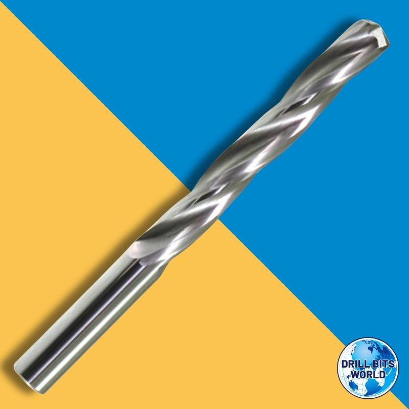 3-Flute Solid Carbide Drill Bit - 150 Degree Point - Straight Shank