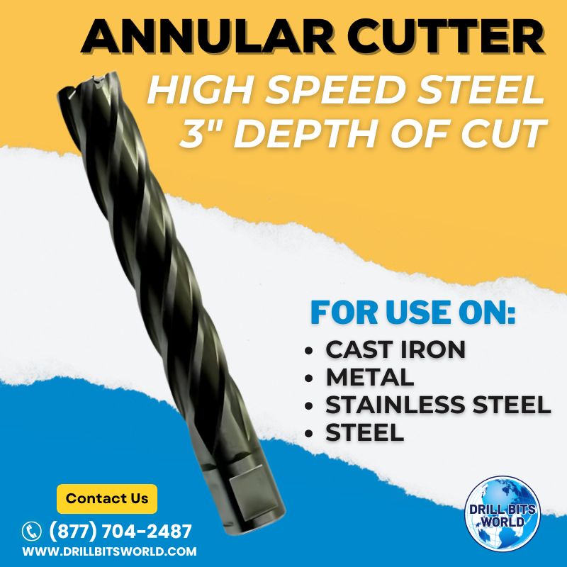 Annular Cutter - High Speed Steel - 3" Depth of Cut