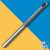 23/32 x 8 Overall Length Carbide Tipped Die Drill Bit 3 a metal drill bit on a blue and yellow background