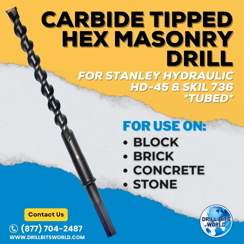Carbide Tipped Hex Masonry Drill