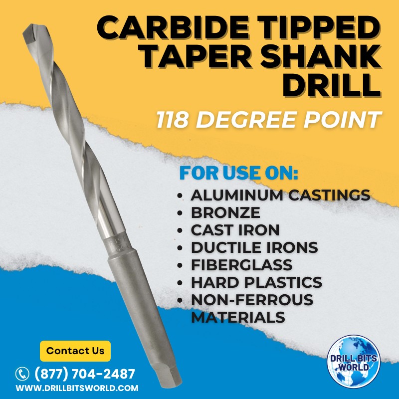 Carbide Tipped - Taper Length Drill Bit