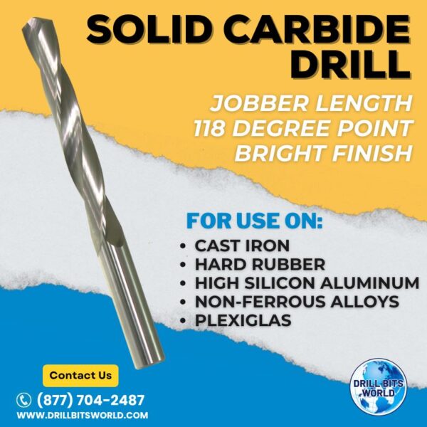 Jobber Length Solid Carbide Drill Bit