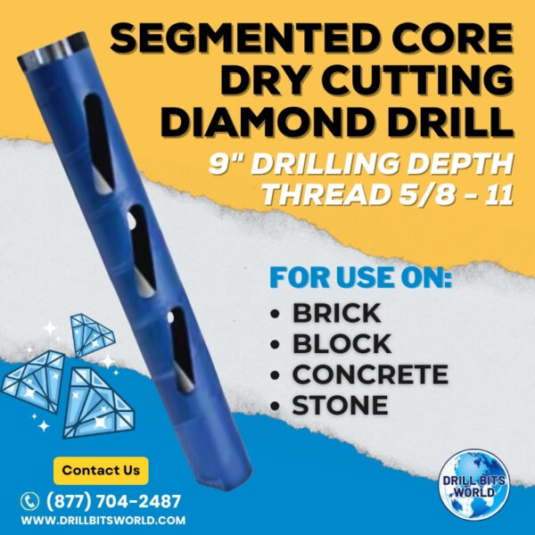 Segmented Core Dry Cutting Diamond Drill Bit