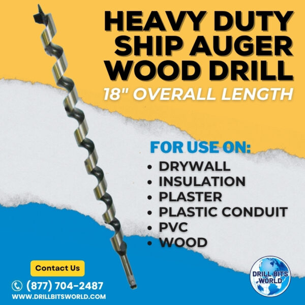 Ship Auger Heavy Duty Wood Drill Bit