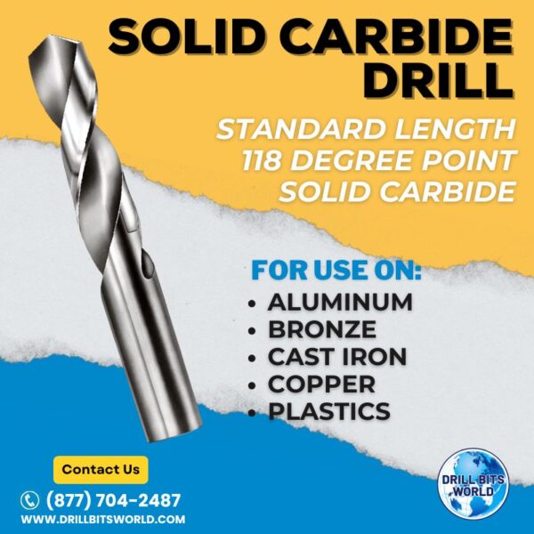 Solid Carbide Drill Bit - Standard Length
