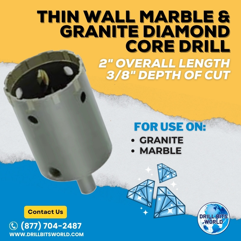 Thin Wall Marble & Granite Diamond Core Drill Bit