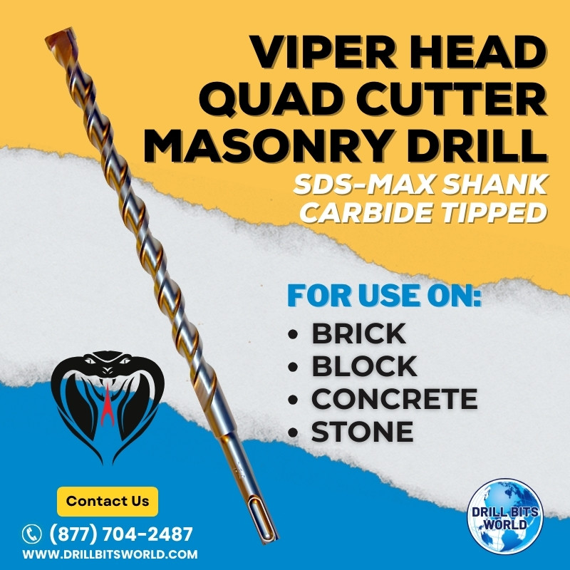 Viper Head Quad Cutter masonry Drill