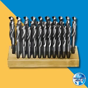 8-Piece Standard Shank Cobalt Wood Block Drill Bit Set - Sizes 1-1/16" - 1-1/2" by 16ths